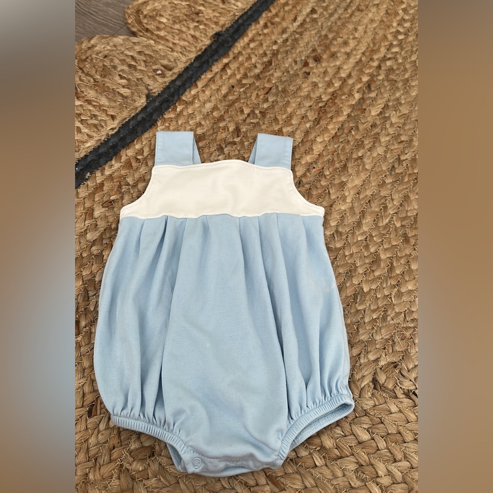 The Beaufort Bonnet Company Blue and White Kids One Piece